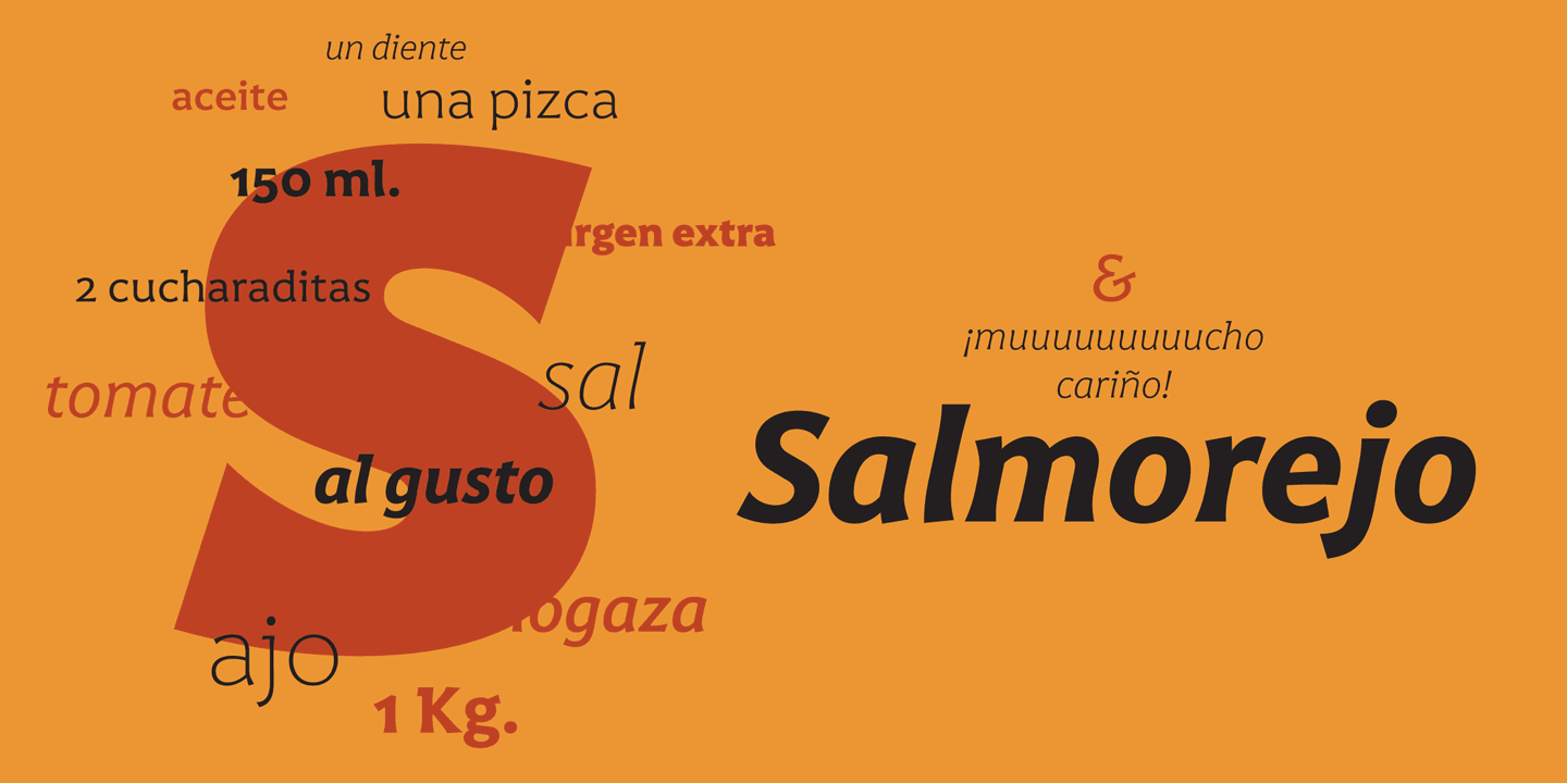 Ejemplo de fuente Harri Text SemiBold Italic